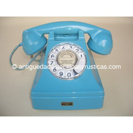 TELEFONO AZUL STANDARD ELECTRICA, S.A. DEL AÑO 1.958