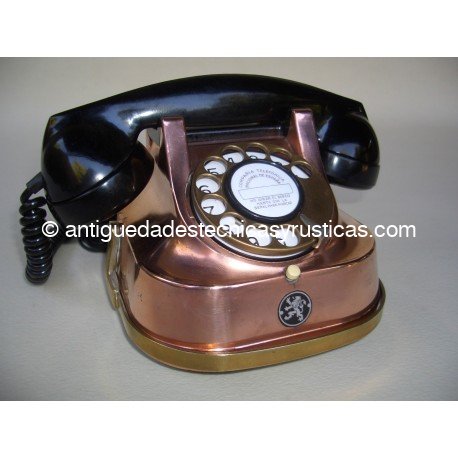 TELEFONO ANTIGUO DE COBRE AÑOS 40/50