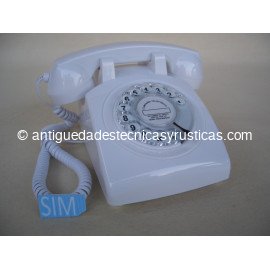TELEFONO MOVIL RETRO GSM BLANCO DE SOBREMESA
