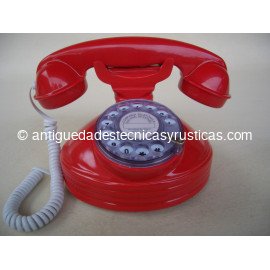 TELEFONO ROJO TIPO ANTIGUO