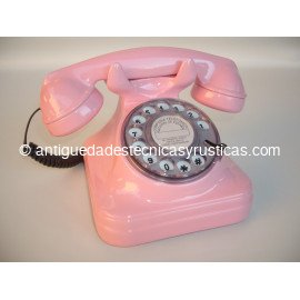 TELEFONO ROSA TIPO ESPAÑOL ANTIGUO