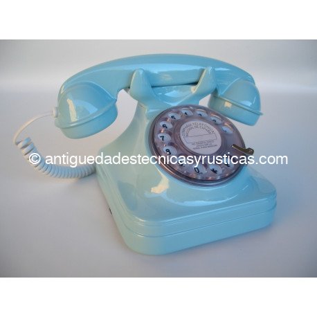 TELEFONO AZUL TIPO ESPAÑOL ANTIGUO