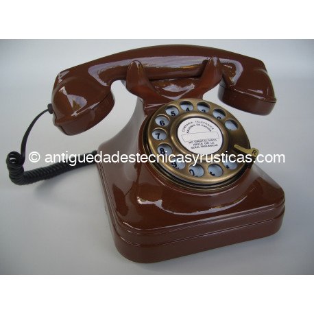 TELEFONO MARRON TIPO ESPAÑOL ANTIGUO