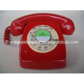TELEFONO ANTIGUO HERALDO ROJO ESPAÑOL AÑOS 70