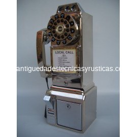 TELEFONO AMERICANO DE MONEDAS TIPO ANTIGUO