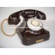 TELEFONO ANTIGUO BAQUELITA MARRON SERVICIO DE COMUNICACIONES OFICIALES