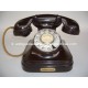 TELEFONO ANTIGUO BAQUELITA MARRON SERVICIO DE COMUNICACIONES OFICIALES