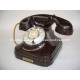 TELEFONO ANTIGUO BAQUELITA MARRON SERVICIO DE COMUNICACIONES OFICIALES