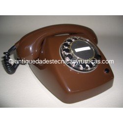 TELEFONO ANTIGUO MARRON CHOCOLATE AÑOS 70 