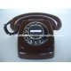 TELEFONO ANTIGUO MARRON CHOCOLATE AÑOS 70 