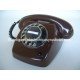 TELEFONO ANTIGUO MARRON CHOCOLATE AÑOS 70 