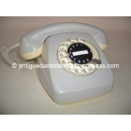 TELEFONO ANTIGUO HERALDO GRIS AÑOS 70