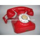 TELEFONO ESPAÑOL AÑOS 50 LACADO EN ROJO